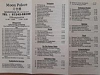 China Moon Palace menu