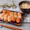 Dà Mǎn Zú Guī Sì Wèi Fù Tāng Huò Yǐn Pǐn Assorted Salmon Sushi Free Soup Or Drink