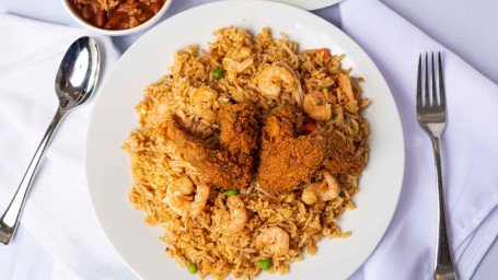 Shrimp Fried Rice With 2 Wings