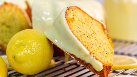 Lemon Poppyseed Cake Slice
