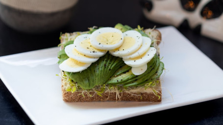 Avocado Hummus Egg Toast