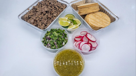 Single Tray Party Pack Of Carne Asada And 40 Tortillas