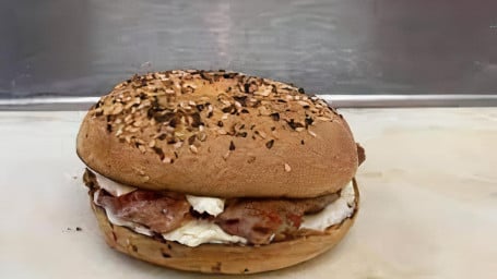 Cream Cheese Bagel With Bacon