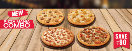 Comida Para 4: Combo De Fiesta Pizza Mania No Vegetariana