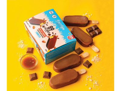 Barras De Helado Recubiertas De Chocolate Con Leche Y Caramelo De Sal Marina Multipack 4 X 55Ml