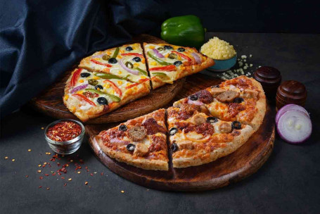 1 Media Pizza Vegetariana Y 1 No Vegetariana [Medium].