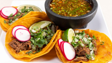 Birria Tacos (3) With Consommé