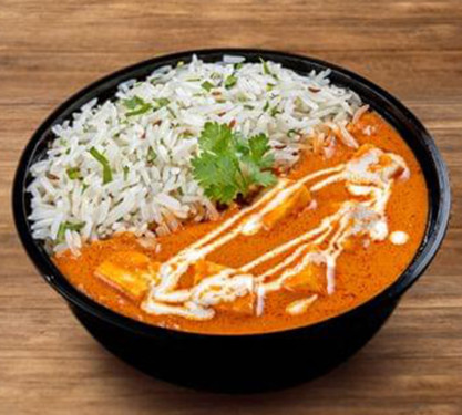 Arroz Jeera Con Mantequilla Paneer Masala