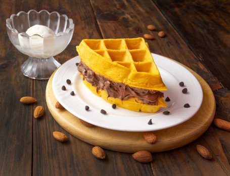 Waffle De Manteca De Cacao Y Almendras