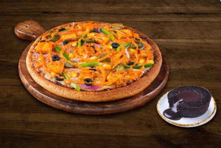 Maharaja Veg Tandoori Cheese Pizza [Medium] Choco Lava Cake