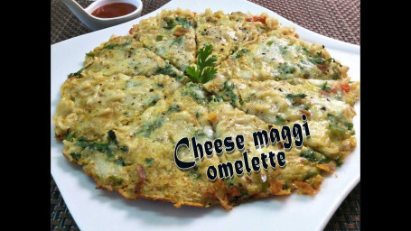 Cheese Chicken Maggi Omelette