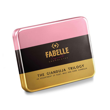 Gianduja Trilogy Assorted Hazelnut Infused 12 Chocolate Cubes