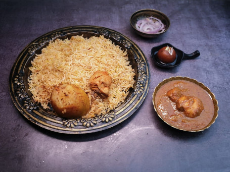 Chicken Biryani (1Pcs) With Murgir Jhol [1 Pcs, 100Ml] Gulab Jamun (In Bento Box)299.0