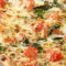 Pizza Alfredo Con Espinacas Frescas Y Tomate