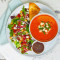Tomato Basil Soup W/ Mediterrian Salad