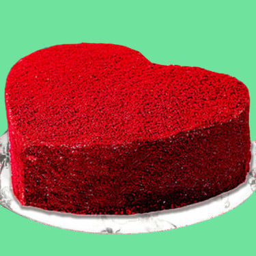 Pastel De Corazón De Terciopelo Rojo