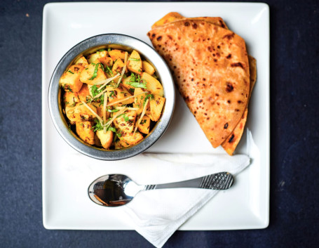 Jeera Aloo With Tawa Parathas