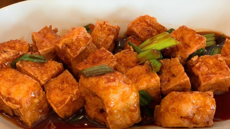 A4. Fried Tofu With Green Chili Soy Sauce