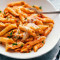 Penne Pasta In Red And White Sauce Chicken