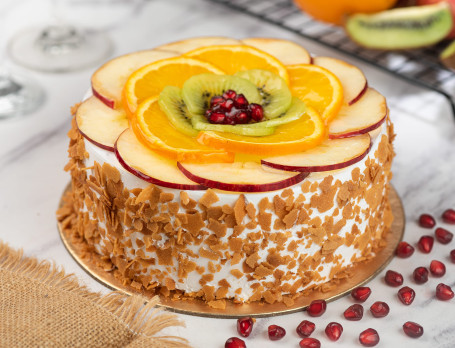 Fresh Fruit Gateaux Cake [Serves 6-8]