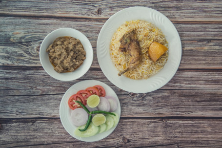 Chicken Biryani-Mutton Handi-Salad Combo