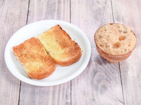 Butter Toast (2Pcs) Plain Chai (500Ml) Combo