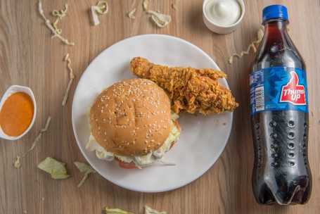 Burger Chicken Meal (1 Chicken Zinger Burger 1 Crispy Chicken Soft Drink (250 Ml .