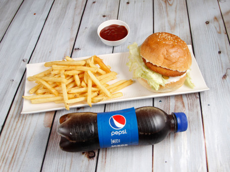 Ww Aloo Burger With French Fries Combo