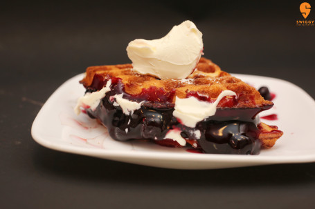 Strawberry Wafflewich (Served With Whipped Cream And Gems)