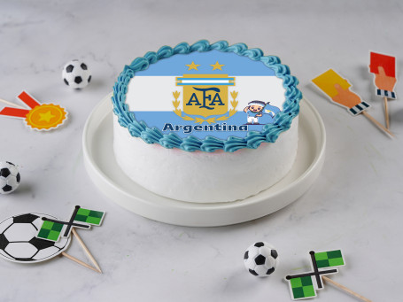 Argentina Team Theme Photo Cake