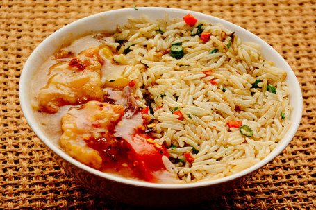 Hunan Chicken With Fried Rice
