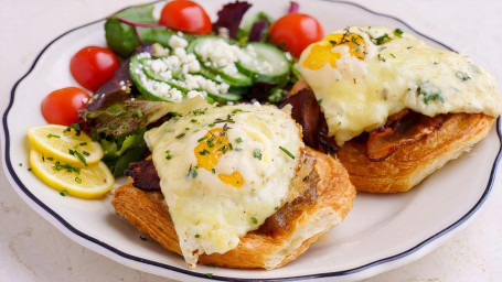 Bacon Gruyère Croissant Egg Toast