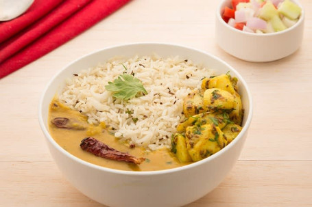 Yellow Dal Aloo Jeera Rice