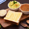 Upma Sambar Chutney Buttered Bread Combo