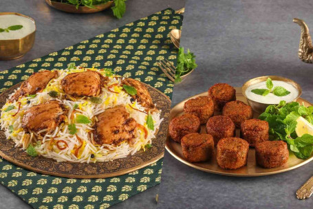Pollo Biryani (Lazeez Bhuna Murgh, 1-2 Porciones) Murgh Kefta (1-2 Porciones)