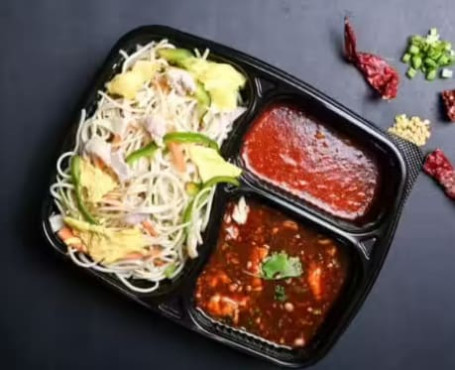 Mixed Hakka Noodles With Chilli Chicken/Paneer/Fish