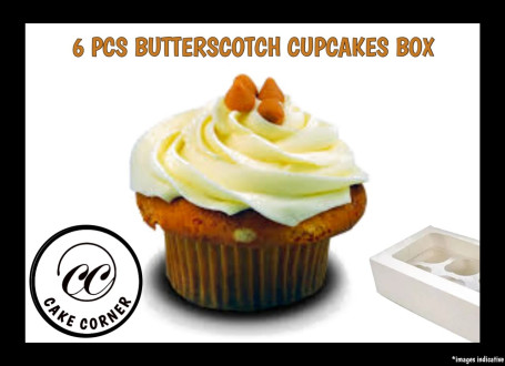 Butterscotch Cup Cakes (1 Box, 6 Pieces)