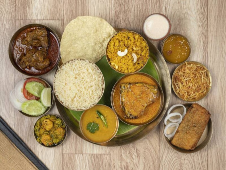 Katla Kaalia [1 Pc] Plus Bengali Fish Fry [1 Pc] Maharaja Thali