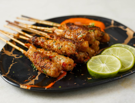 Grilled Skewered Prawns Harissa Mayo(10 Pcs)