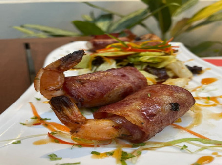 Bacon Wrapped Tiger Prawns