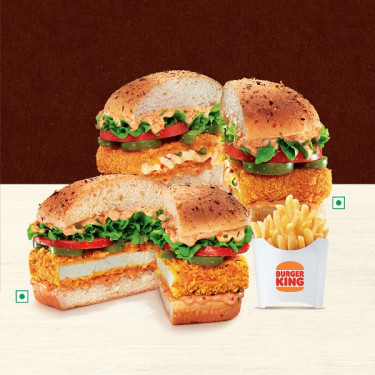 Hamburguesa Paneer Royale Hamburguesa Hot 'N' Cheezy 1 Gratis Med Fries