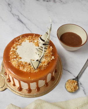 Toffee Caramel Butterscotch Cake [Eggless]