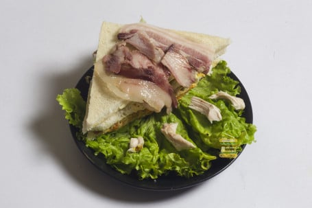 Chicken Mayo With Pork Ham Club Sandwich Non Grilled]