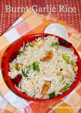 Vegetales Arroz Con Ajo Quemado