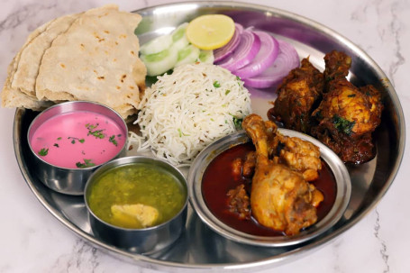 Chicken Thali [2Pc]