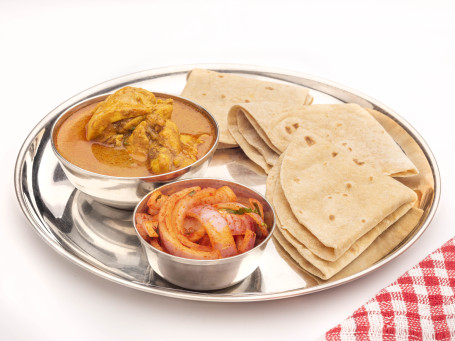 Railway Chicken Curry With Rotis Or Rice