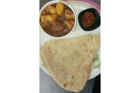 Tinkona Paratha (2 Pcs) With Alu Sabji, Pickle