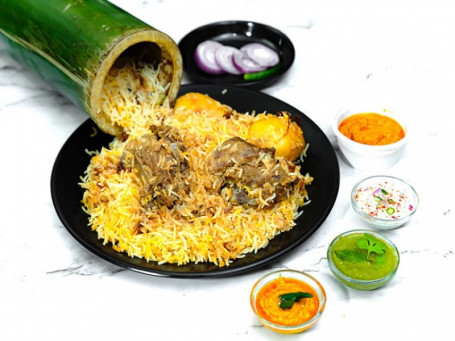 Bamboo Spicy Chennai Mutton Biryani [Served 2]