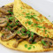 Mushroom Omelette Served With 2 Pcs Toast With Butter And Ketchup