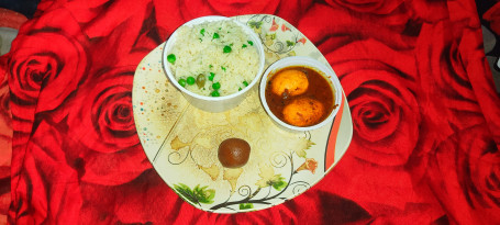 Peas Pulao With Egg Kasha Combo